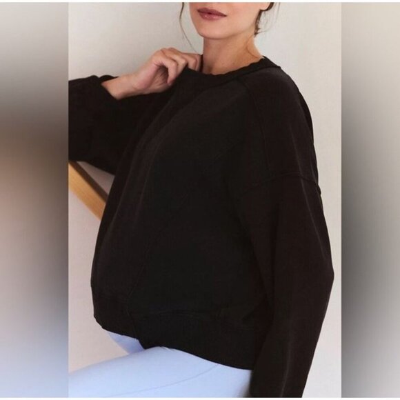 NWT Free People Movement x Hatch Intercept Pullover Small Black Top Sweatshirt - Picture 5 of 13